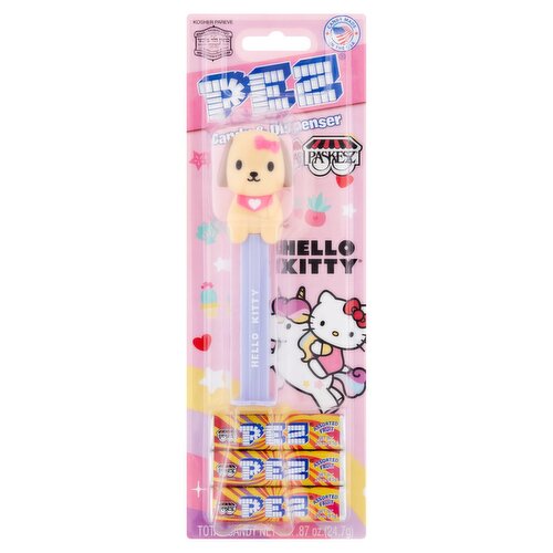 Paskesz Pez Hello Kitty Assorted Fruit Candy & Dispenser, .29 oz, 3 count