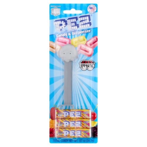 Paskesz Pez Assorted Fruit Candy & Dispenser, .29 oz, 3 count