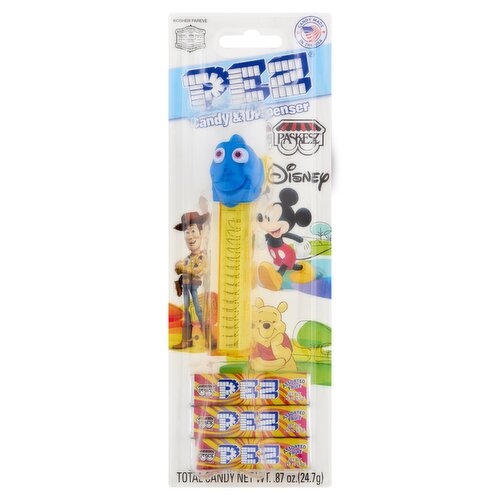 Pez Disney Assorted Fruit Candy & Dispenser, .87 oz