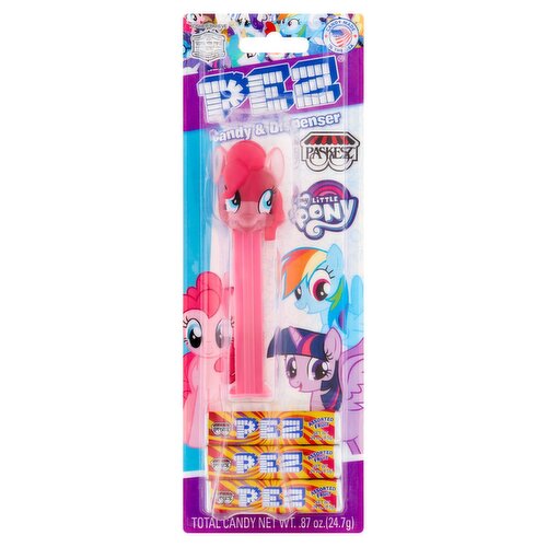 Paskesz Pez My Little Pony Assorted Fruit Candy & Dispenser, .29 oz, 3 count