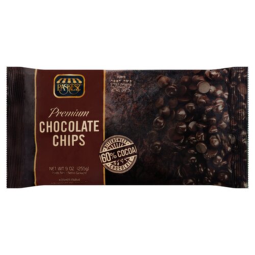 Paskesz Premium Chocolate Chips, 9 oz