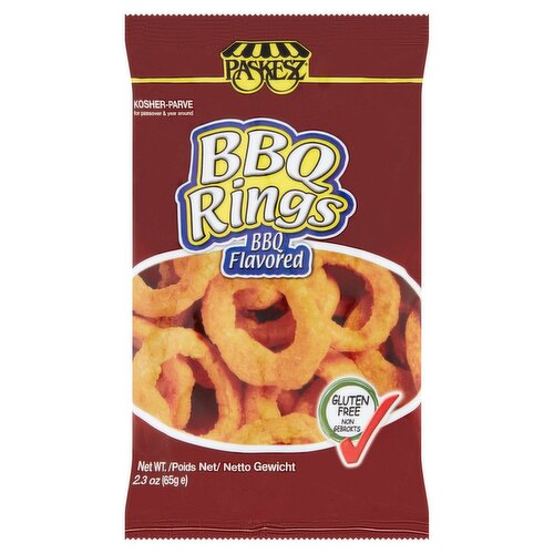 Paskesz BBQ Flavored Rings, 2.3 oz