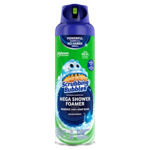 Scrubbing Bubbles Mega Shower Foamer Rainshower Bathroom Disinfectant, 20 oz