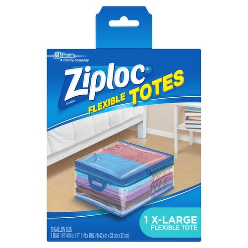 Ziploc 10 Gallon Size Flexible Totes, X-Large