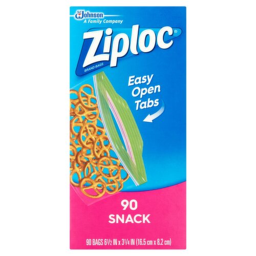 Ziploc Snack Seal Top Bags, 90 count