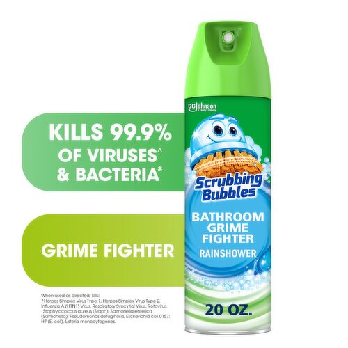 Scrubbing Bubbles Rainshower Grime Fighter Bathroom Disinfectant, 20 oz