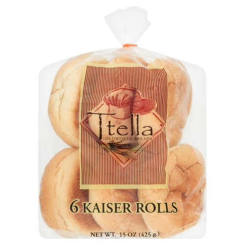 Ttella Kaiser Rolls, 6 count, 15 oz