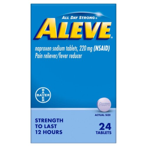 Aleve All Day Strong Naproxen Sodium Tablets, 220 mg, 24 count