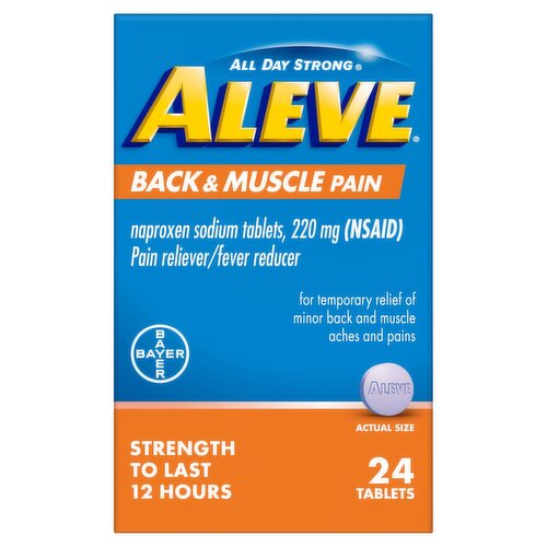 Aleve All Day Strong Back & Muscle Pain Tablets, 24 count