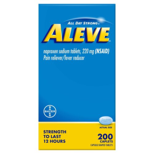 Aleve All Day Strong Naproxen Sodium Caplets, 220 mg, 200 count