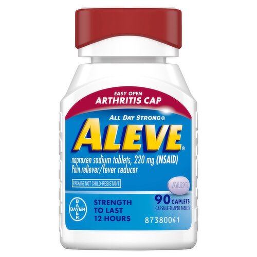 Aleve All Day Strong Naproxen Sodium Tablets, 220 mg, 90 count