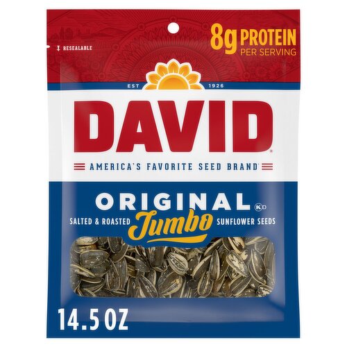 David Original Salted & Roasted Sunflower Seeds, 14.5 oz