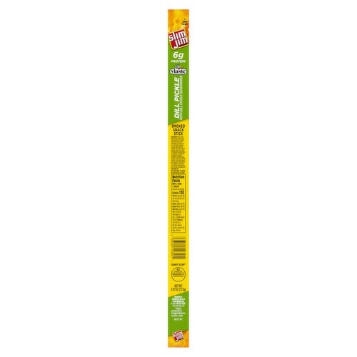 Slim Jim Dill Pickle with Dill Pickle Seasonings Smoked Snack Stick, 0.97 oz