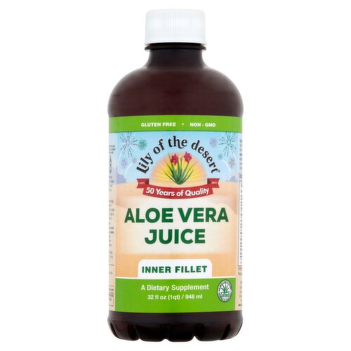 Lily of the Desert Aloe Vera Juice Inner Fillet Dietary Supplement, 32 fl oz
