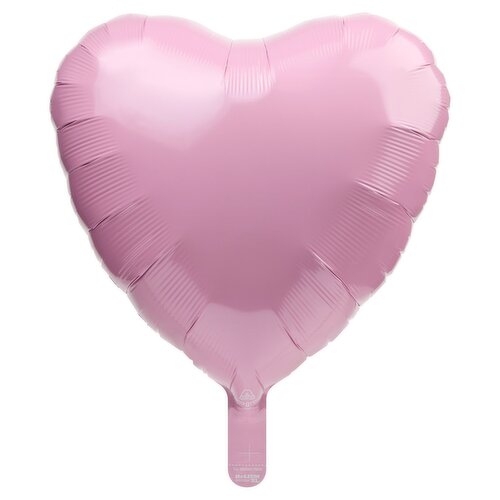 Metallic Pink Heart Mylar Balloon, 18 in, 1 count