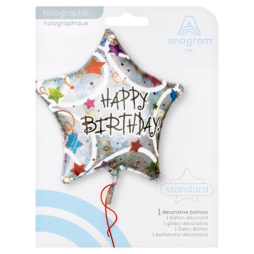 Anagram Holographic Standard Decorative Balloon