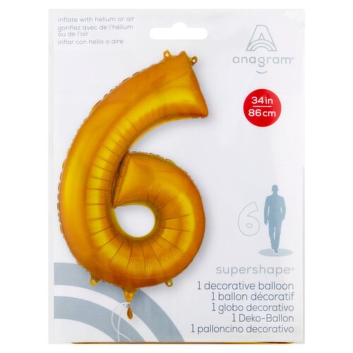 Anagram Supershape 6 Decorative Balloon, 1 count