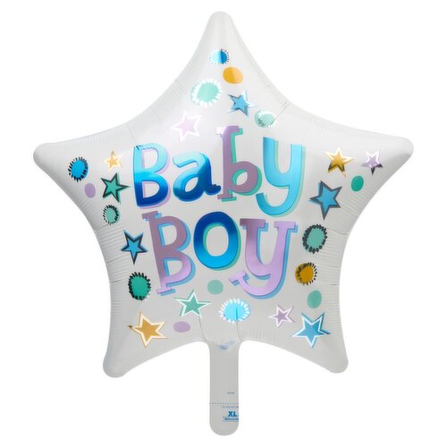 Baby Boy Standard Star Decorative Balloon, 19 in, 1 count