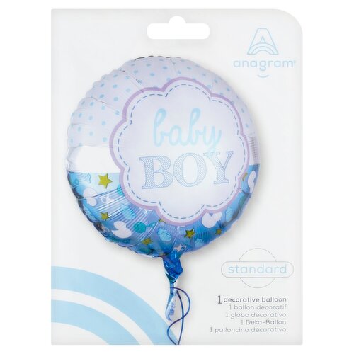 Anagram Baby Boy Standard Scallop Decorative Balloon