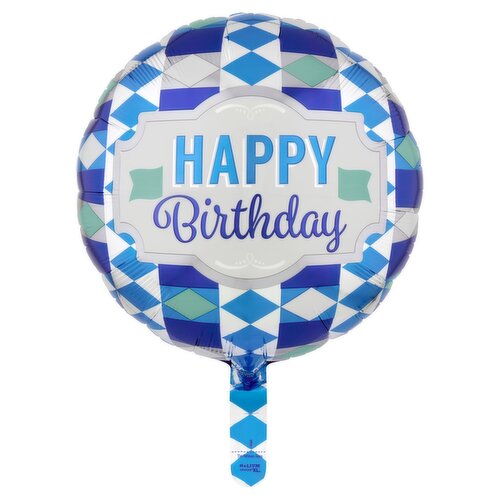 Happy Birthday Standard Round Decorative Balloon, 17 in, 1 count