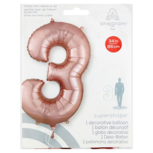 Anagram Supershape 3 Decorative Balloon, 1 count
