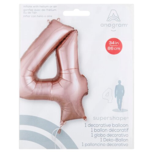 Anagram Supershape 4 Decorative Balloon, 1 count