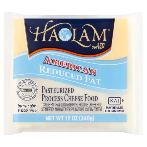 Haolam American Reduced Fat Cheese, 12 oz