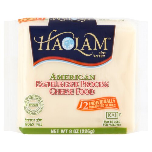 Haolam American Pasteurized Process Cheese Food, 12 count, 8 oz