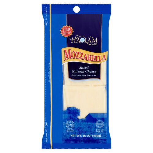 Haolam Mozzarella Sliced Natural Cheese, 16 oz