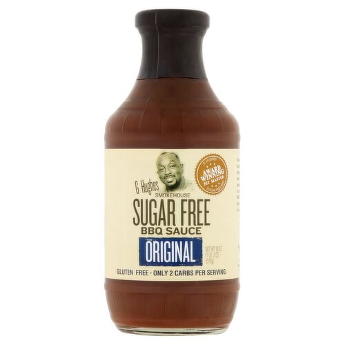 G Hughes Smokehouse Sugar Free Original BBQ Sauce, 18 oz