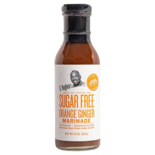 G Hughes Sugar Free Orange Ginger Marinade, 13 oz