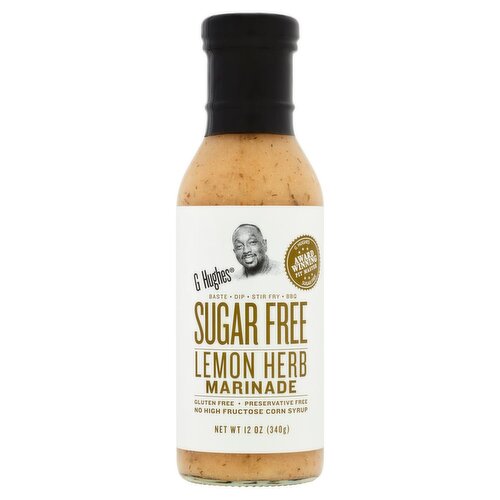 G Hughes Sugar Free Lemon Herb Marinade, 12 oz