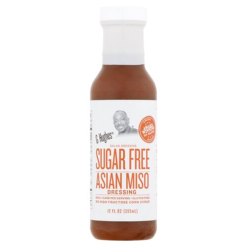 G Hughes Sugar Free Asian Miso Salad Dressing, 12 fl oz