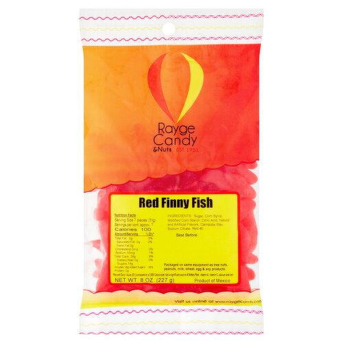 Rayge Candy & Nuts Red Finny Fish Candy, 8 oz