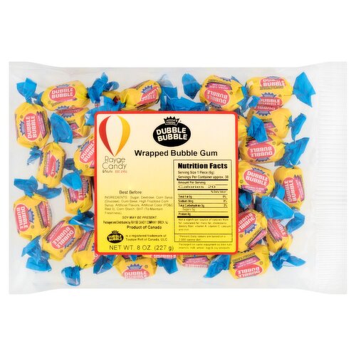 Dubble Bubble Wrapped Bubble Gum, 8 oz