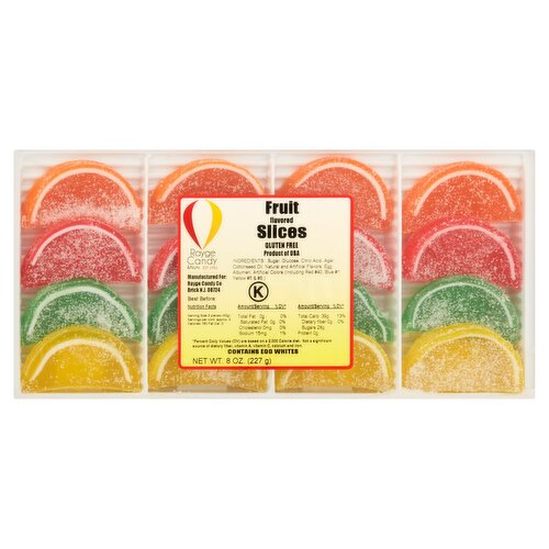 Rayge Candy & Nuts Fruit Flavored Slices, 16 count, 8 oz