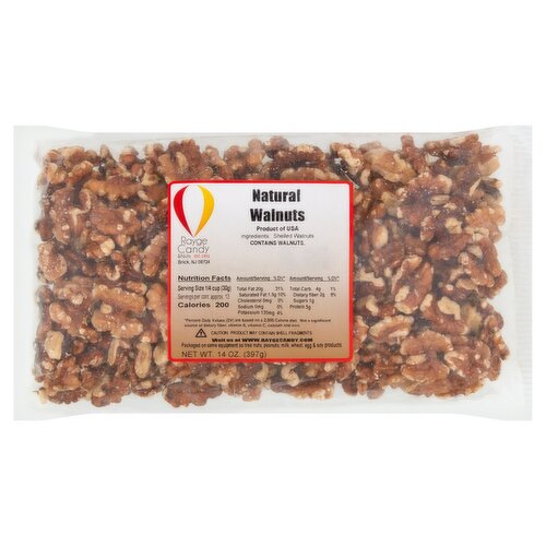 Rayge Candy & Nuts Natural Walnuts, 14 oz