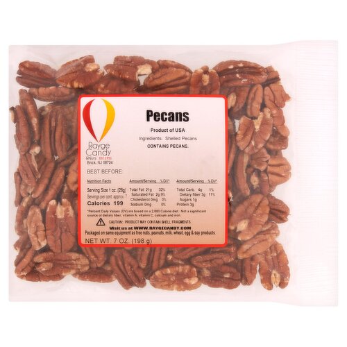 Rayge Candy & Nuts Pecans, 7 oz