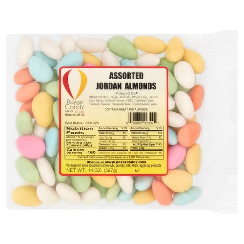 Rayge Candy & Nuts Assorted Jordan Almonds, 14 oz