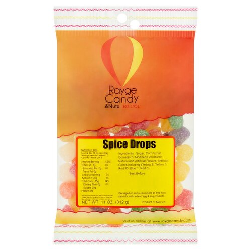 Rayge Candy & Nuts Spice Drops Candy, 11 oz