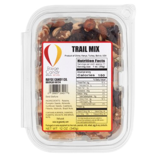 Rayge Candy & Nuts Trail Mix, 12 oz