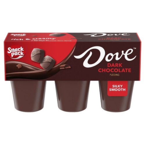Snack Pack Dove Dark Chocolate Pudding, 3.25 oz, 6 count