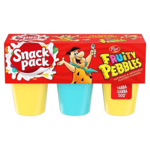 Post Snack Pack Fruity Pebbles Pudding Cups, 3.25 oz, 6 count