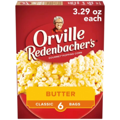 Orville Redenbacher's Butter Gourmet Popping Corn, 3.29 oz, 6 count