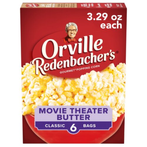 Orville Redenbacher's Movie Theater Butter Gourmet Popping Corn, 3.29 oz, 6 count