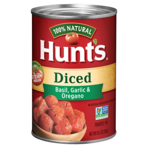 Hunt's Diced Tomatoes with Basil, Garlic & Oregano, 14.5 oz