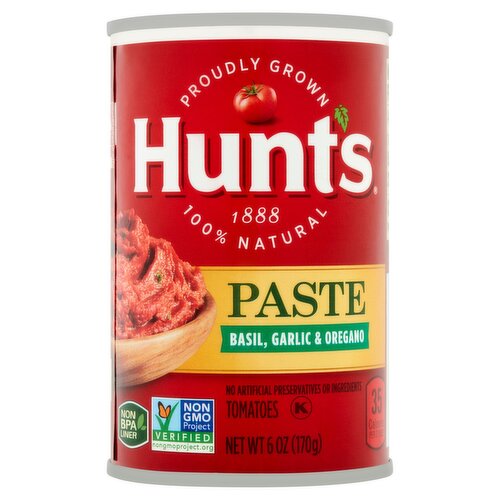 Hunt's Basil, Garlic & Oregano Tomato Paste, 6 oz