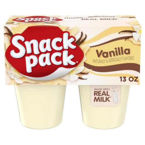 Snack Pack Vanilla Pudding, 3.25 oz, 4 count