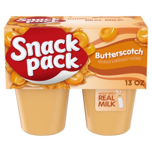 Snack Pack Butterscotch Pudding, 3.25 oz, 4 count