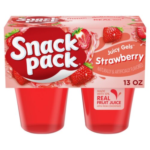 Snack Pack Strawberry Juicy Gels, 3.25 oz, 4 count